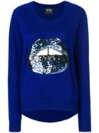 Markus Lupfer Lara Lip Sequin Sweater - Blue