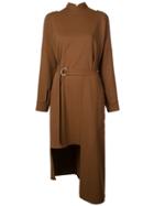 Tibi Chalky Asymmetric Mid-length Dress - Brown