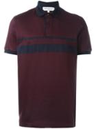 Salvatore Ferragamo Contrast Stripe Polo Shirt, Men's, Size: Xl, Red, Cotton