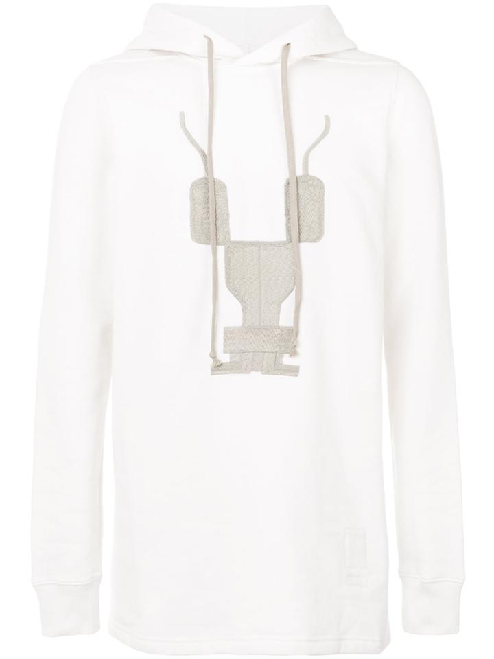 Rick Owens Drkshdw Long Hoodie - White