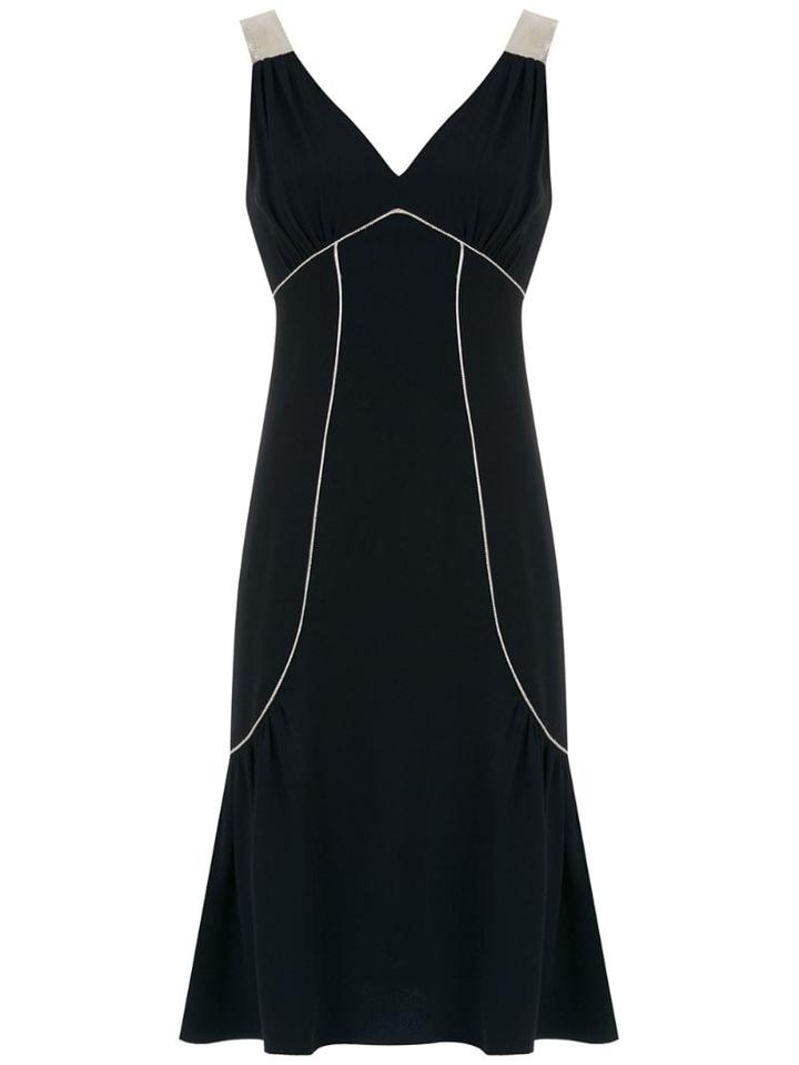 Reinaldo Lourenço Contrast Straps Dress - Black