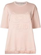 Fendi Logo Crewneck T-shirt - Pink