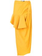 Jacquemus Long Draped Skirt - Yellow & Orange