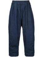 Gold / Toyo Enterprise Cropped Balloon Pants - Blue