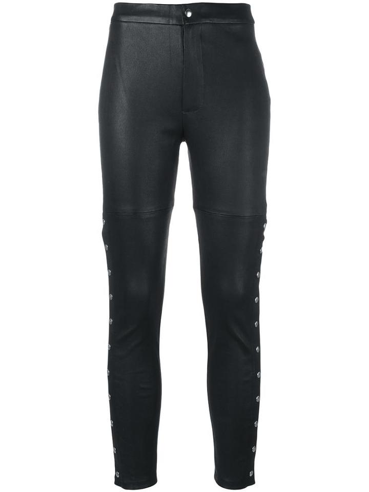 Iro Skinny Leather Pants, Women's, Size: 36, Black, Lamb Skin