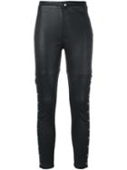 Iro Skinny Leather Pants, Women's, Size: 36, Black, Lamb Skin