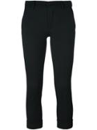 L'autre Chose Cropped Slim-fit Trousers, Women's, Size: 42, Black, Polyamide/spandex/elastane/cotton