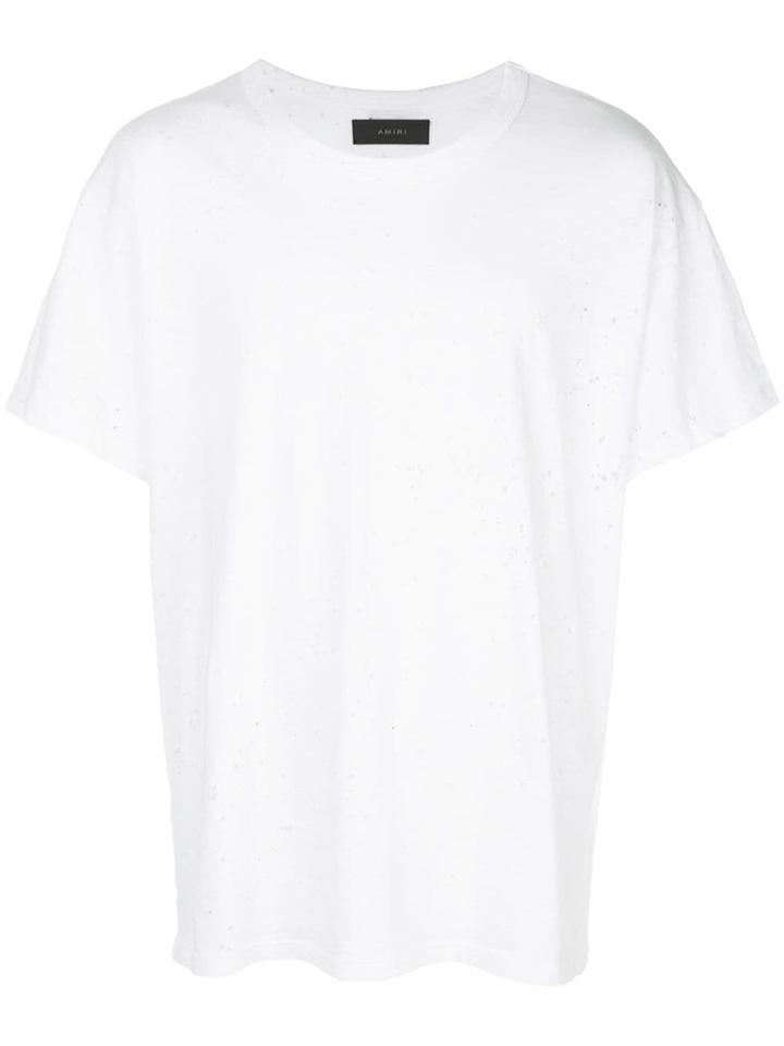 Amiri Distressed Effect T-shirt - White