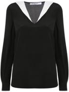 Givenchy Contrasting Collar Blouse - Black
