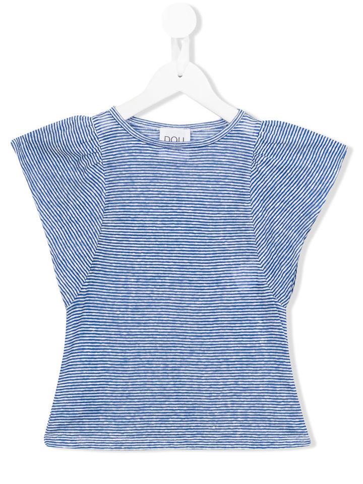 Douuod Kids Lightweight Striped T-shirt, Girl's, Size: 8 Yrs, Blue
