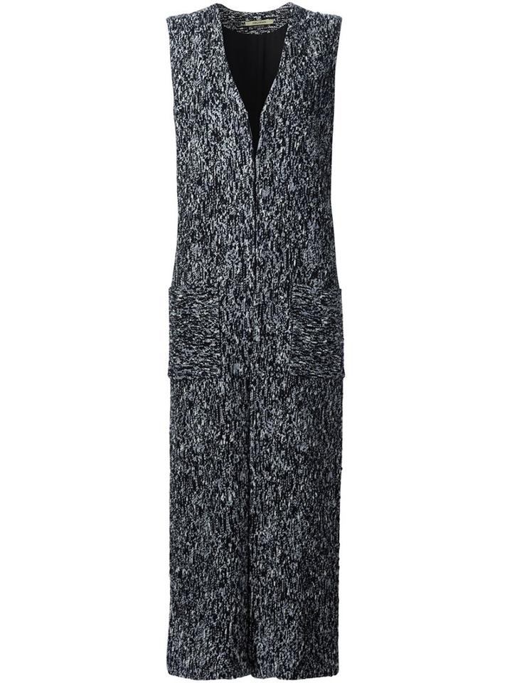 Hellessy 'pablo' Long Vest, Women's, Size: Medium/large, Black, Silk/cotton/acrylic/wool