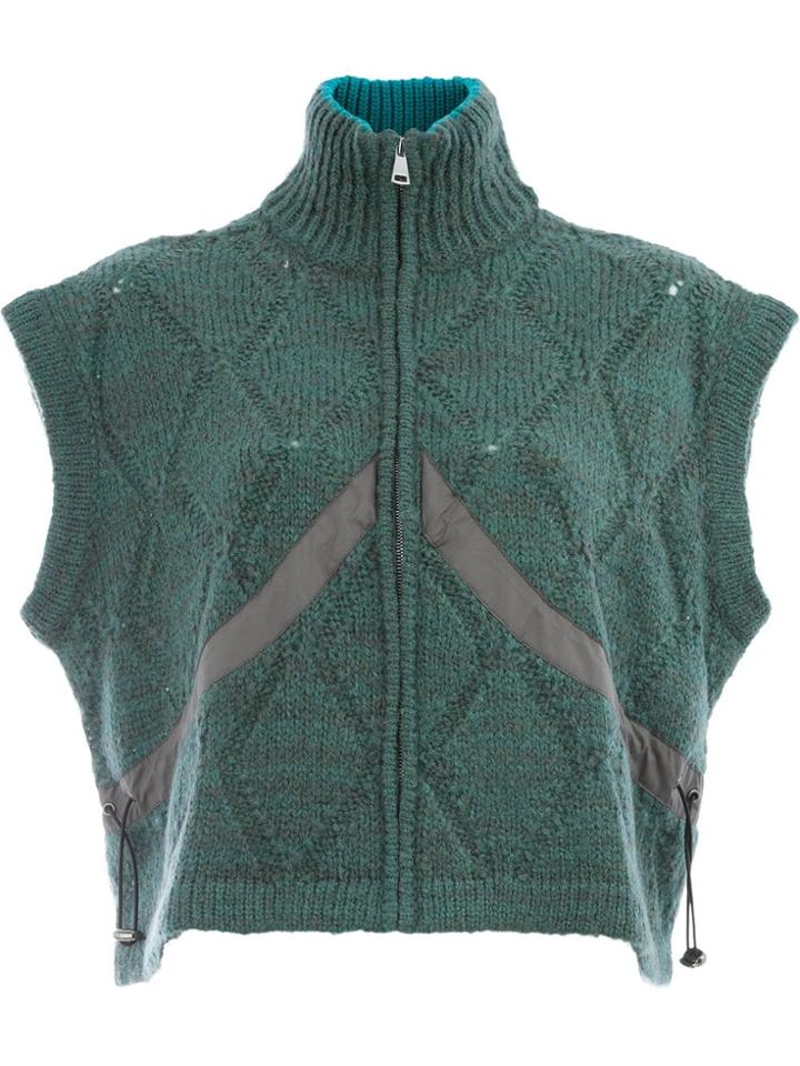 Aalto Zipped Knit Vest - Blue