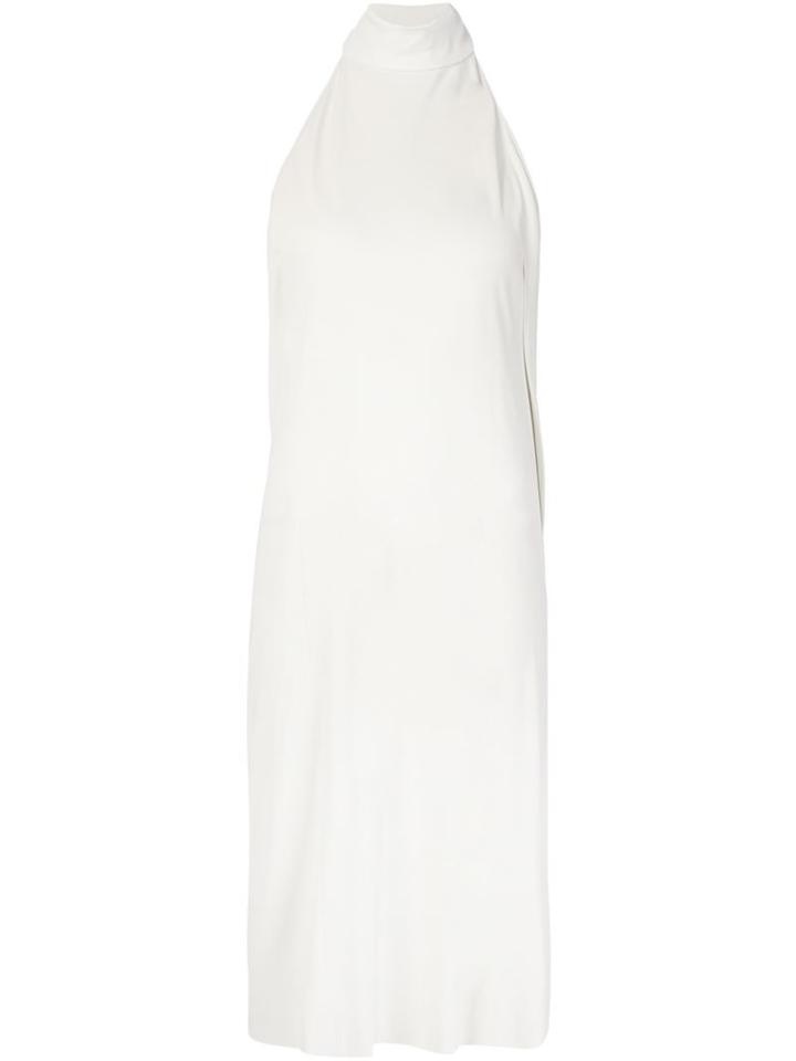 Maison Margiela Draped Halter Neck Dress, Women's, Size: 42, White, Viscose