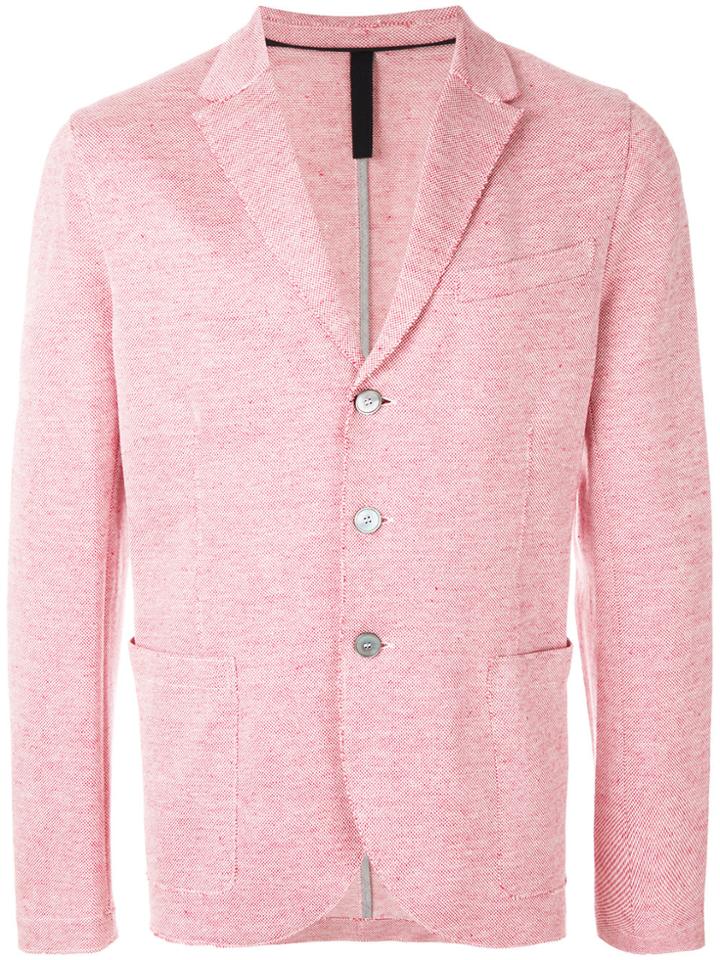 Harris Wharf London Casual Button Blazer - Pink & Purple