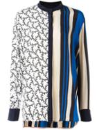 Diane Von Furstenberg Striped Blouse, Women's, Size: Small, Silk