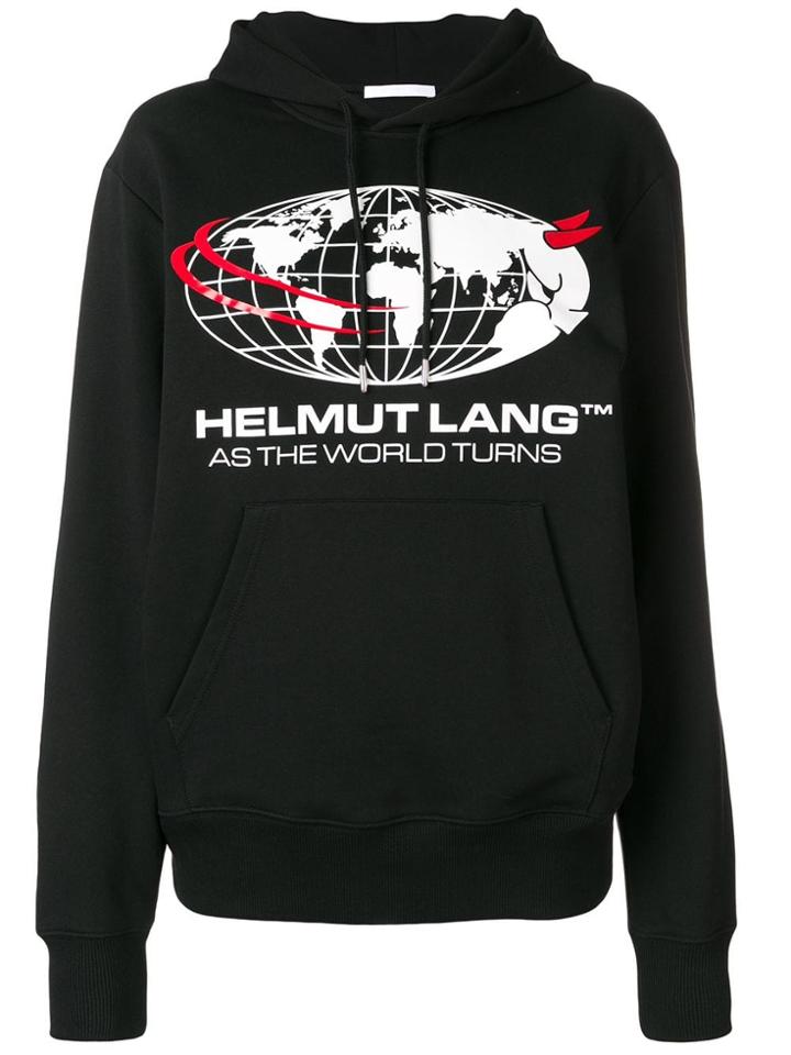 Helmut Lang Logo World Hoodie - Black