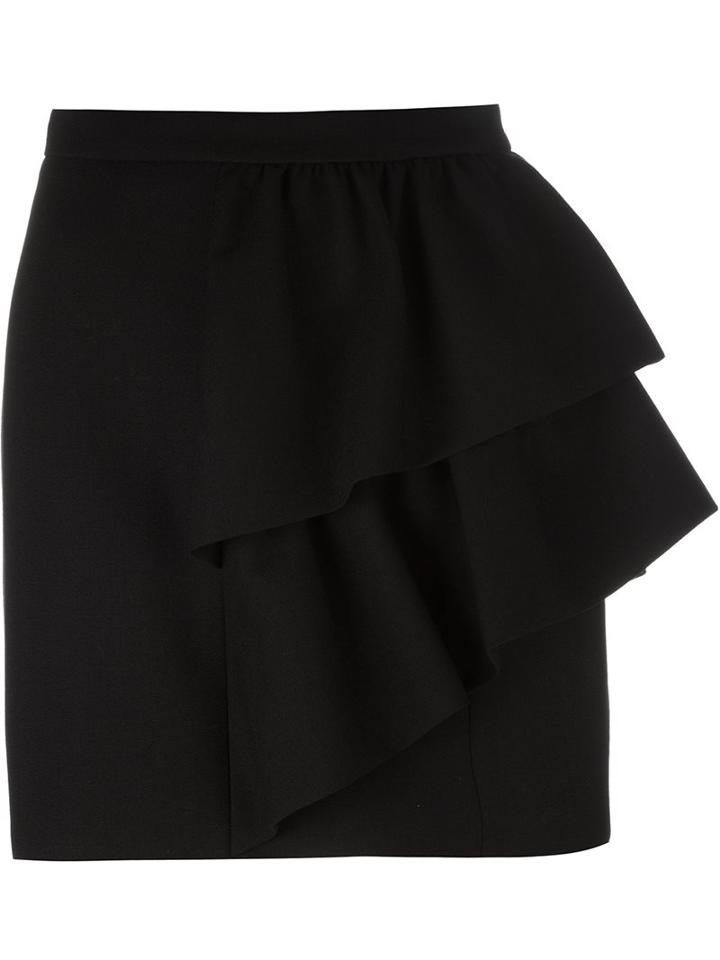 Saint Laurent Asymmetric Ruffled Skirt