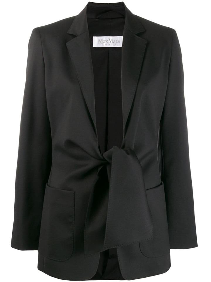 Max Mara Tie Fastened Blazer Jacket - Black