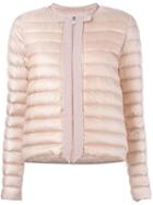 Moncler Ribbon Trim Padded Jacket, Women's, Size: 2, Pink/purple, Polyamide/feather Down
