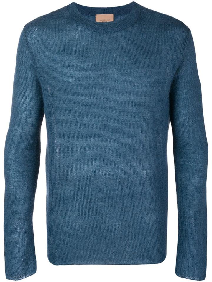 Federico Curradi Mohair Silk Crewneck Knit - Blue