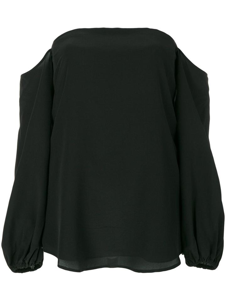 Saint Laurent Asymmetric Belted Blouse - Black