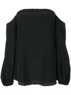 Saint Laurent Asymmetric Belted Blouse - Black