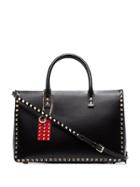 Valentino Val Rockstud Lrg Lthr Tote - Black