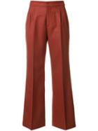 Loveless Flared Trousers, Women's, Size: 36, Yellow/orange, Wool