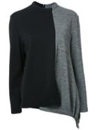 Fad Three Panelled Sweater, Women's, Black, Wool