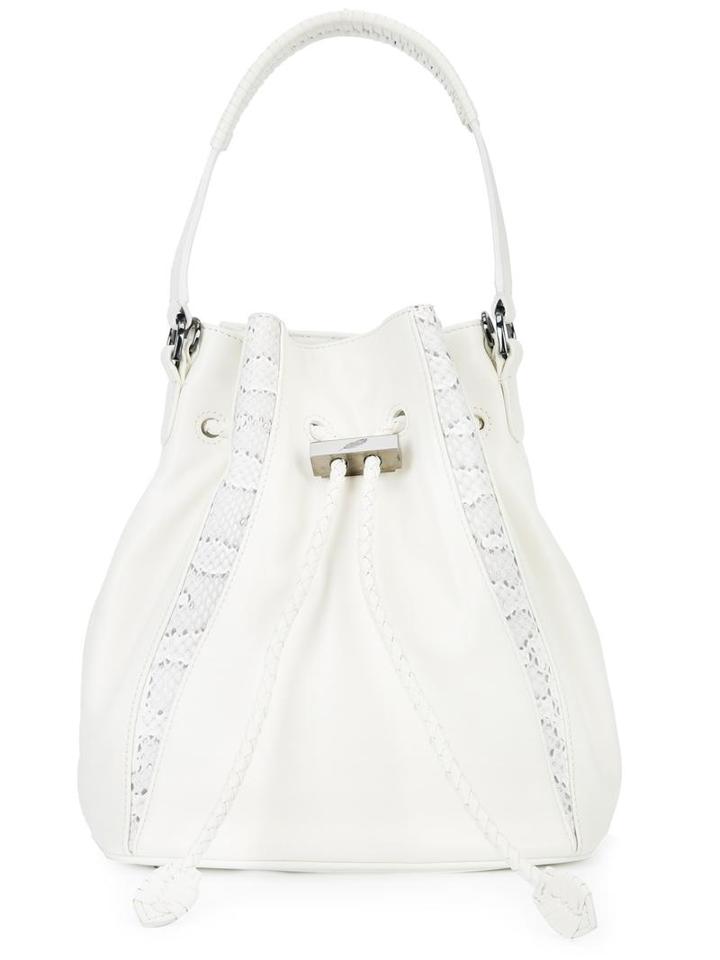 Khirma Eliazov Drawstring Tote, White, Calf Leather