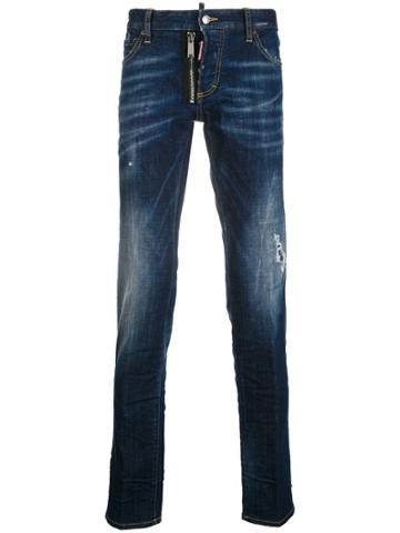 Dsquared2 Dark Tattoo Slim Jeans - Blue