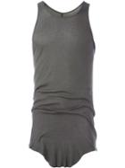 Rick Owens Long Racerback Vest, Men's, Size: Xs, Grey, Cotton