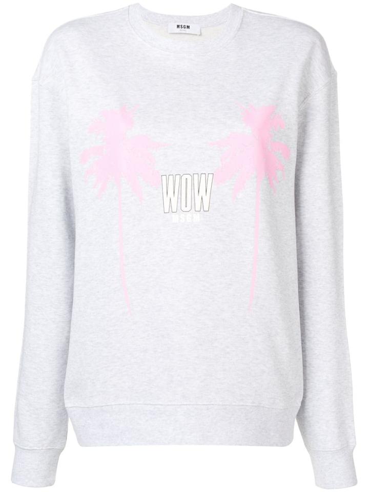 Msgm Crew Neck Sweatshirt - Grey