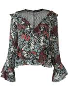 Talie Nk Floral Print Blouse, Women's, Size: 42, Green, Silk