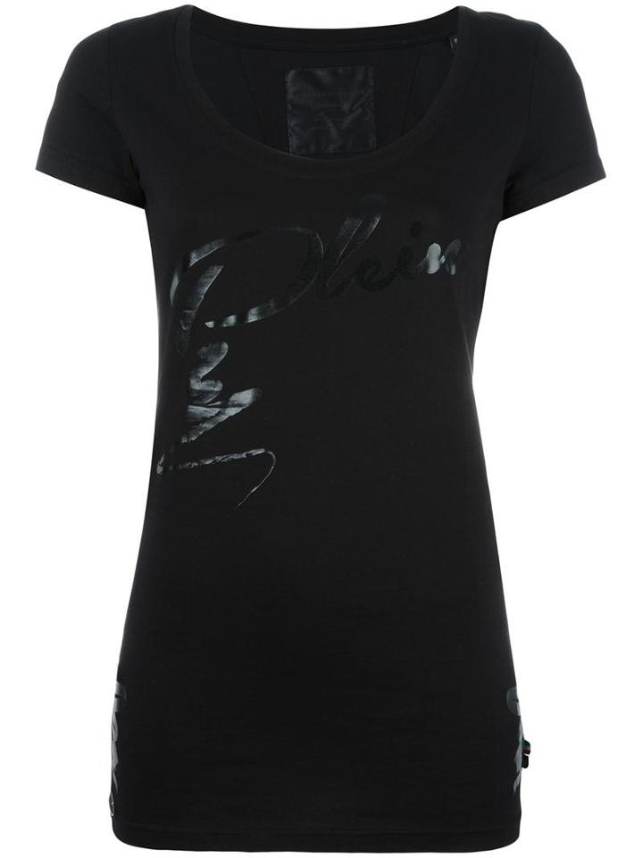 Philipp Plein Lace-up Plein Print T-shirt, Women's, Size: Medium, Black, Cotton