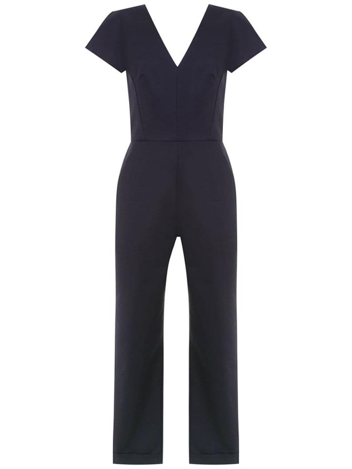 Andrea Marques V-neck Jumpsuit - Blue
