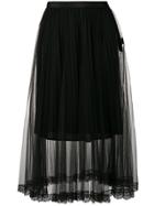 Markus Lupfer Pleated Tulle Skirt - Black