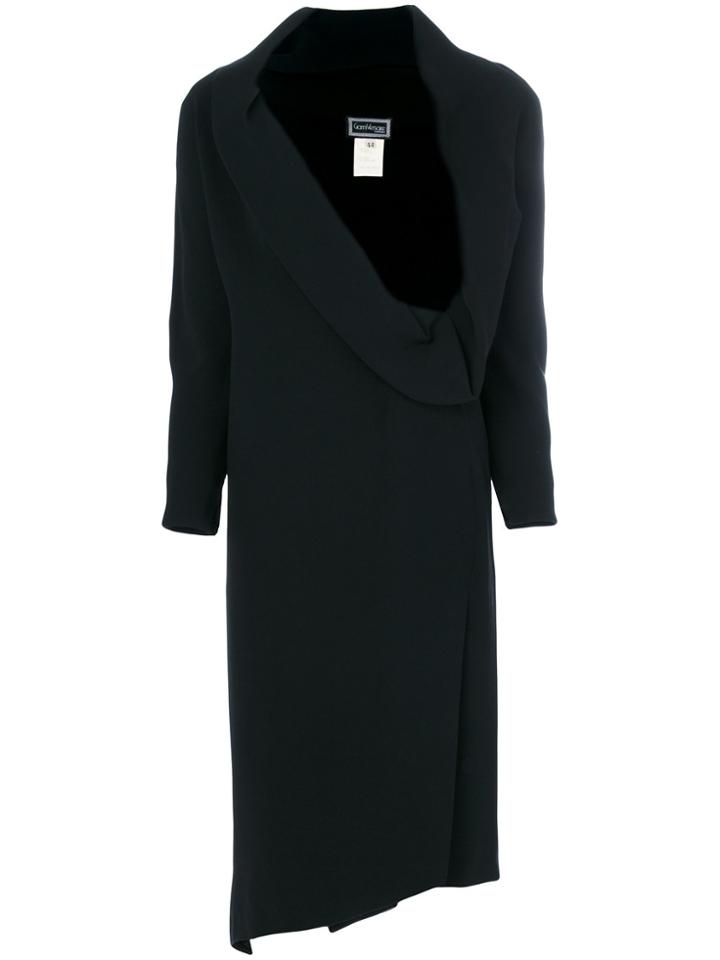 Versace Vintage Draped Back Dress - Black