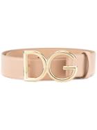 Dolce & Gabbana Branded Buckle Belt - Neutrals