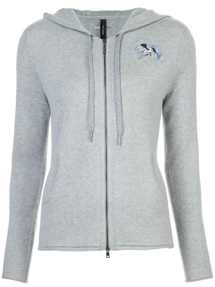 Marc Cain Embroidered Zipped Hoodie - Grey