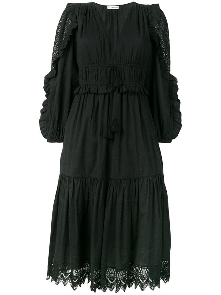 Ulla Johnson Ruffle-trimmed Midi Dress - Black