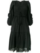 Ulla Johnson Ruffle-trimmed Midi Dress - Black