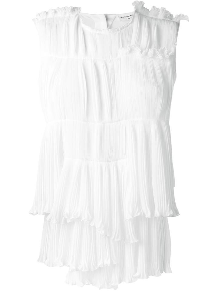 Sonia Rykiel Pleated Sleeveless Top