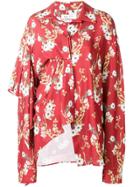 Act N&deg;1 Asymmetric Floral Print Blouse - Red