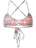 Mara Hoffman Basket Weave Print Bikini Top, Women's, Size: Small, Nylon/spandex/elastane/polycarbonite