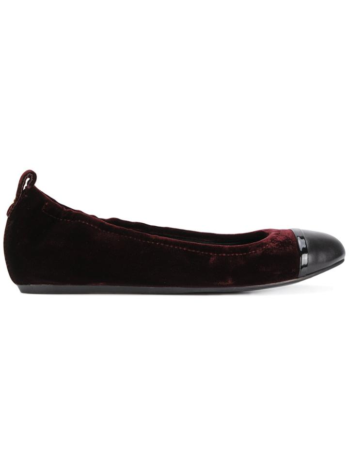 Lanvin Toe Cap Ballerina Shoes - Red