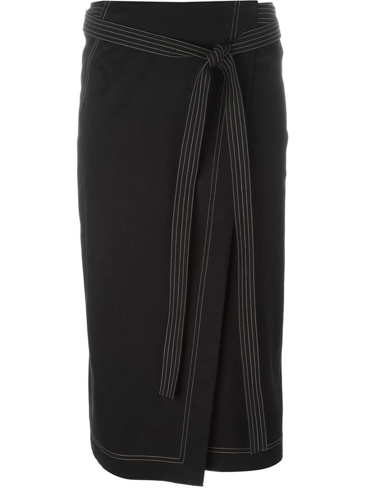 Jil Sander Belted Wrap Midi Skirt