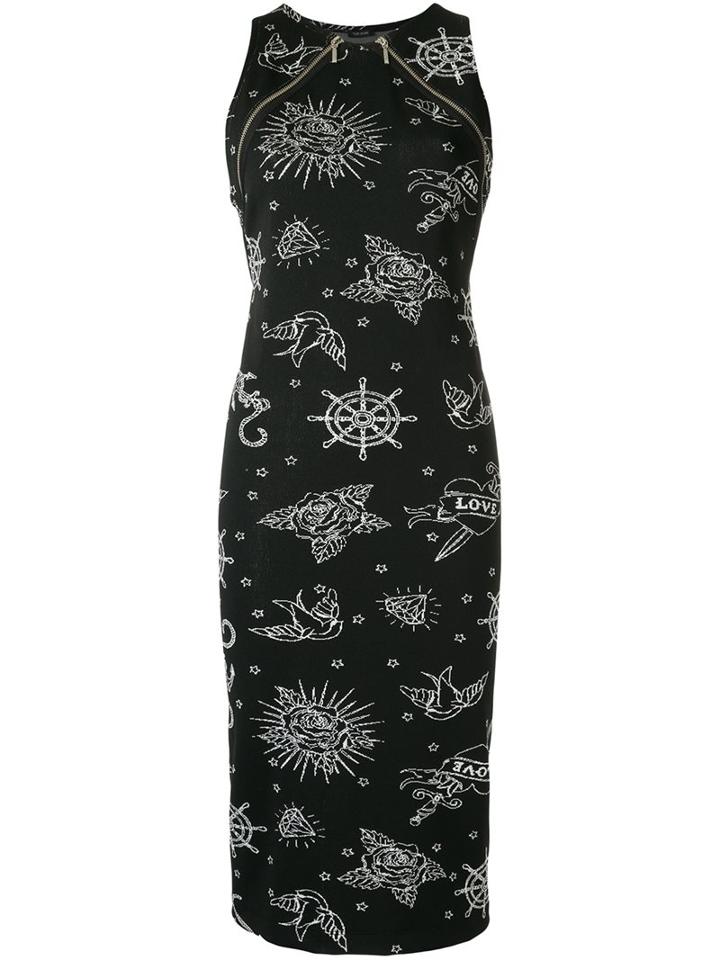 Tufi Duek Midi Dress, Women's, Size: Medium, Black, Polyester/spandex/elastane/viscose