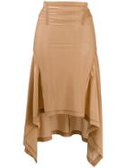 Charlotte Knowles Sheer Pull-on Skirt - Brown