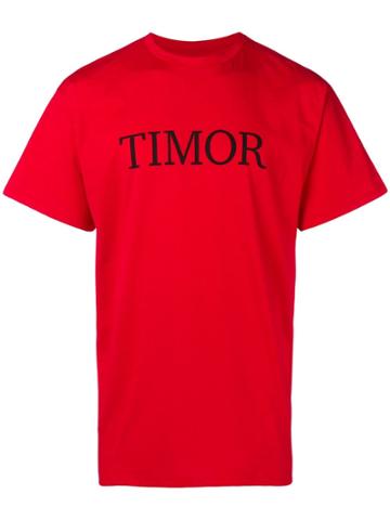 Paura 'timor' Print T-shirt - Red